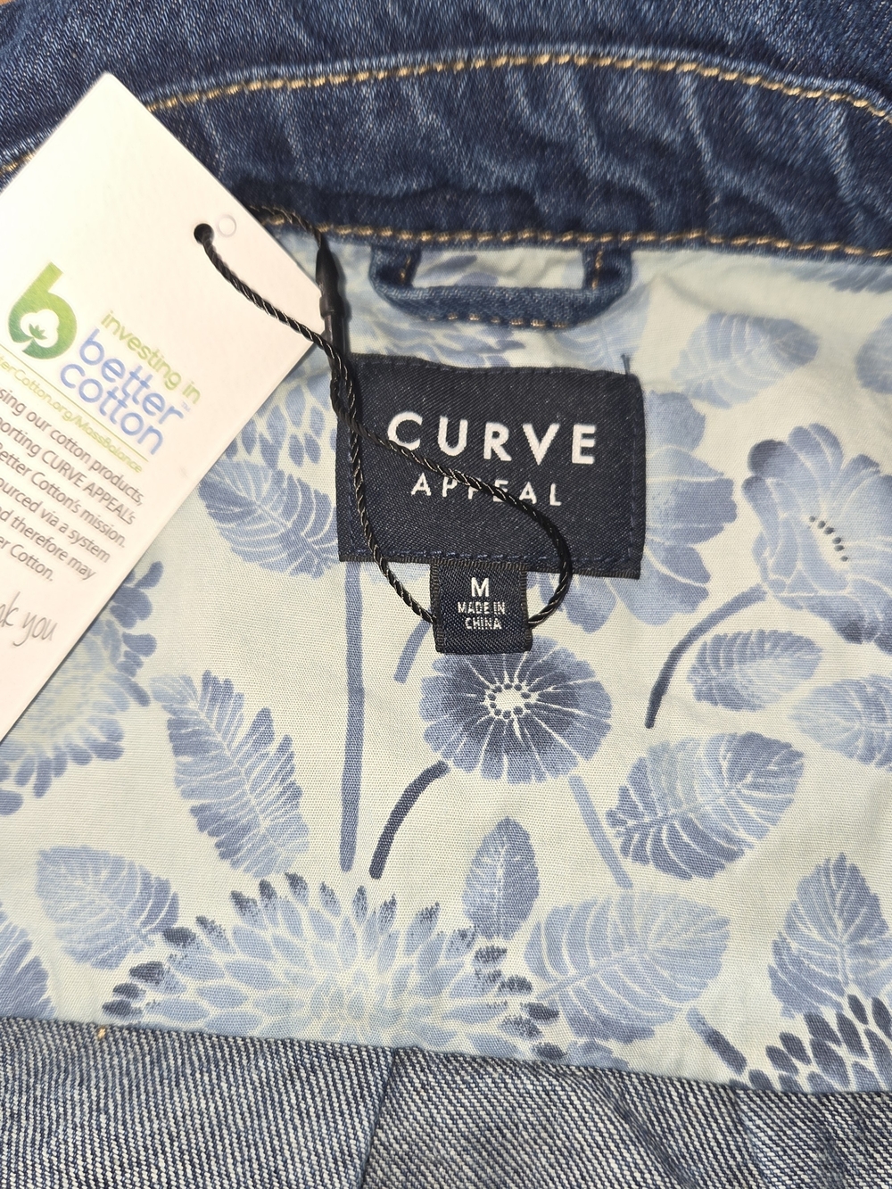 NWT, Curve Appeal Denim Jacket - Blue Jean Jacket Size M. GGCP - Picture 8 of 10